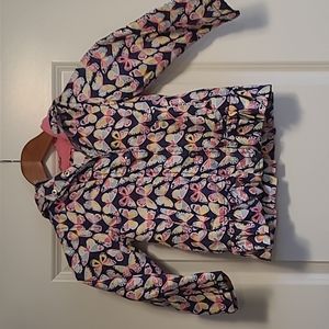Carter's Girls butterfly print Spring Coat size 4-5